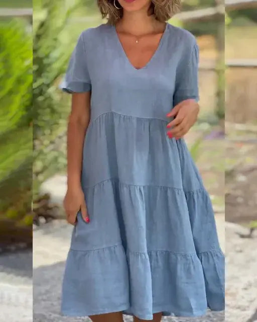 Cotton And Linen Casual Dresses
