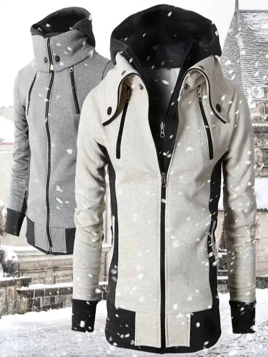 Double Zipper Hoodie Jacket