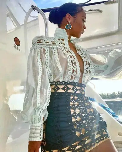 White Vantage Blouse