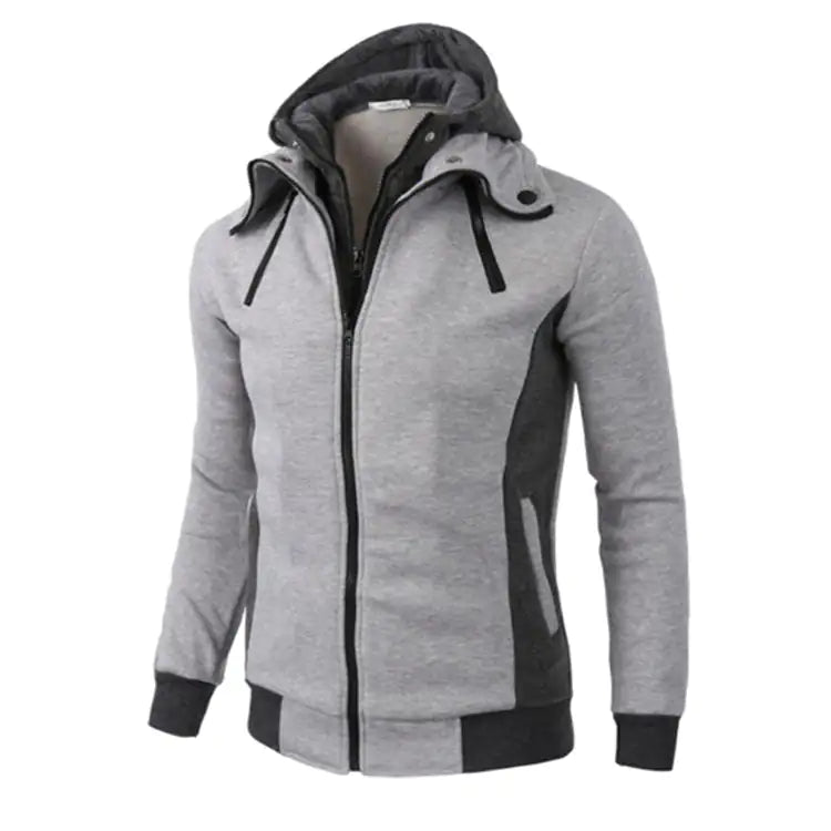 Double Zipper Hoodie Jacket