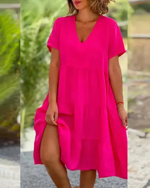 Cotton And Linen Casual Dresses