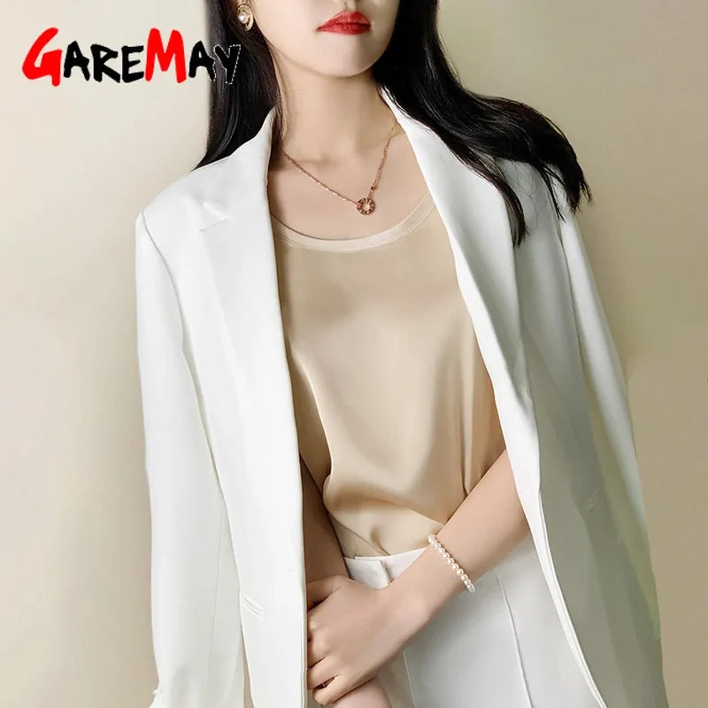 Sleeveless Satin Blouse