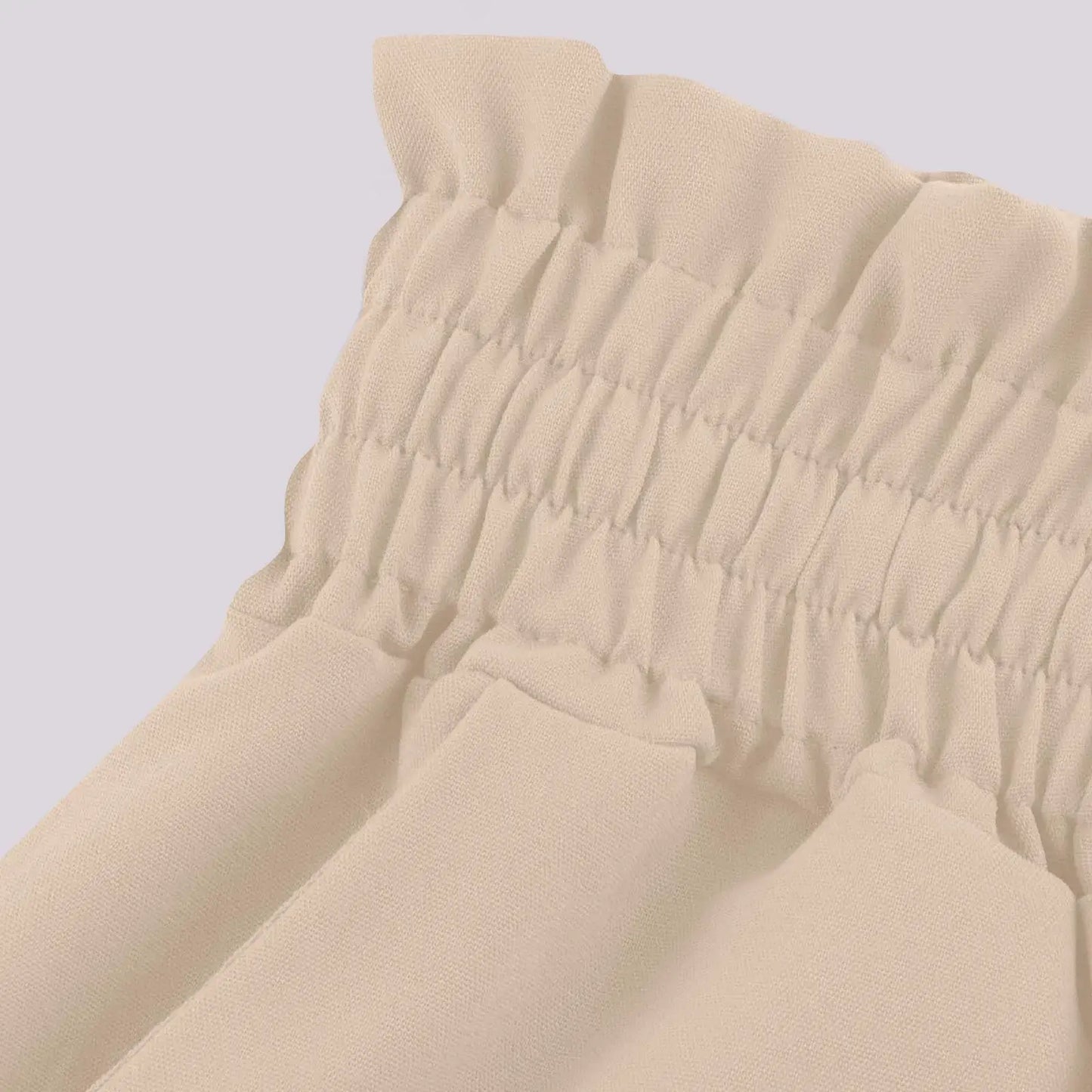 Solid Color Elastic High Waist Wide Leg Trousers