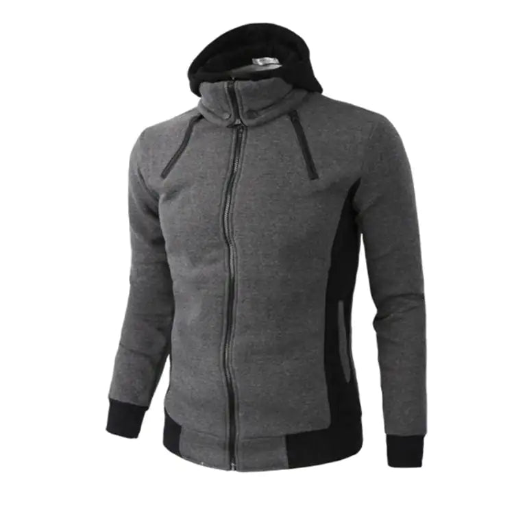 Double Zipper Hoodie Jacket