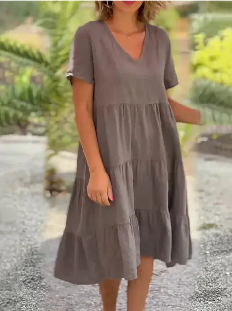 Cotton And Linen Casual Dresses