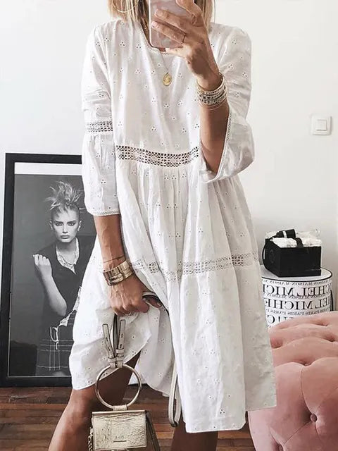 Boho Midi Dress Sexy Backless Dress