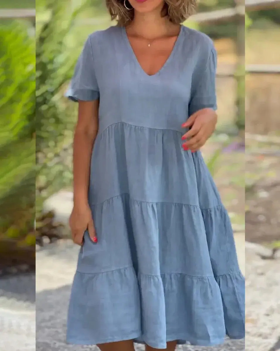 Cotton And Linen Casual Dresses
