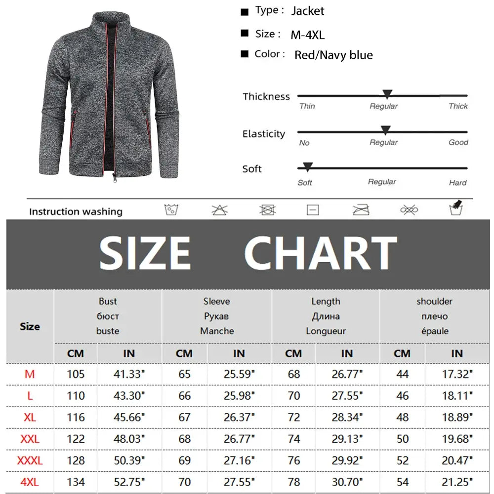 Zipper Jackets Standing Collar