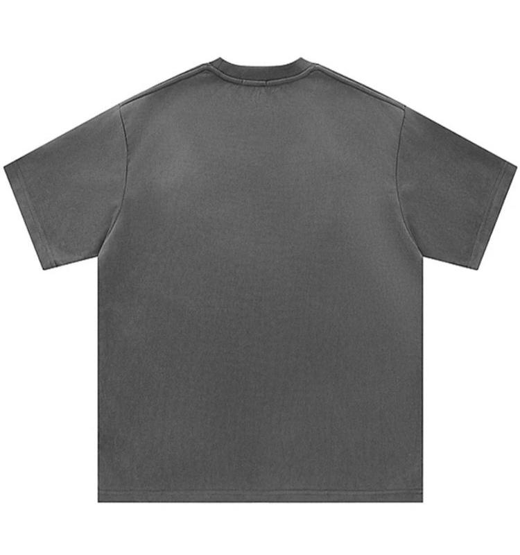 Suede T-shirt Reflective Striped