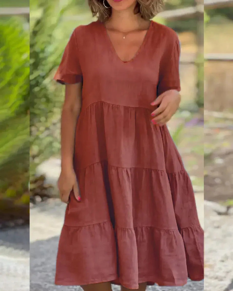 Cotton And Linen Casual Dresses