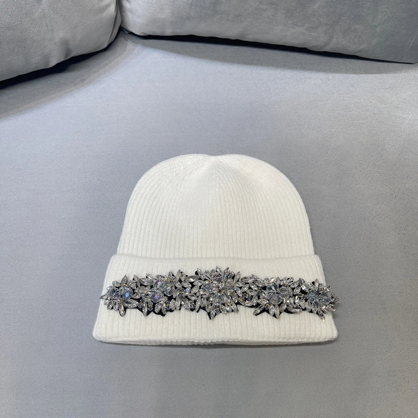 Stylish Woolen Rhinestone Beanies