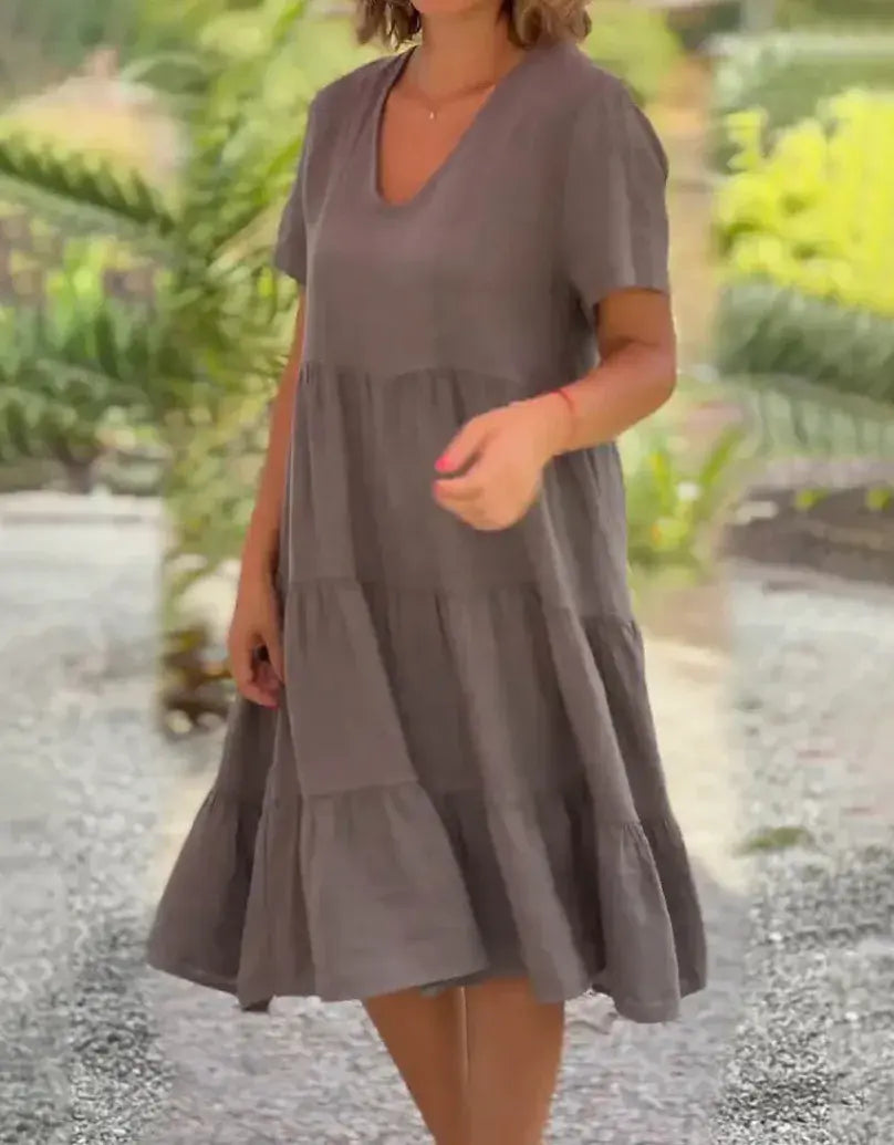 Cotton And Linen Casual Dresses