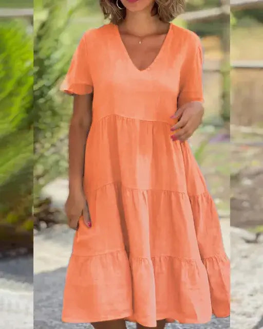 Cotton And Linen Casual Dresses
